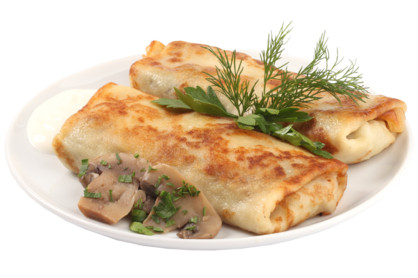Блинчики с грибами