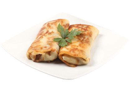 Блинчики с курочкой и сыром